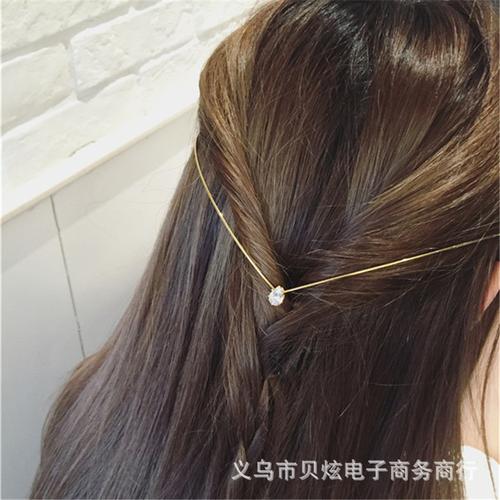 韩版风尚 东大门珍珠后置细发带，点亮你的盘发之美